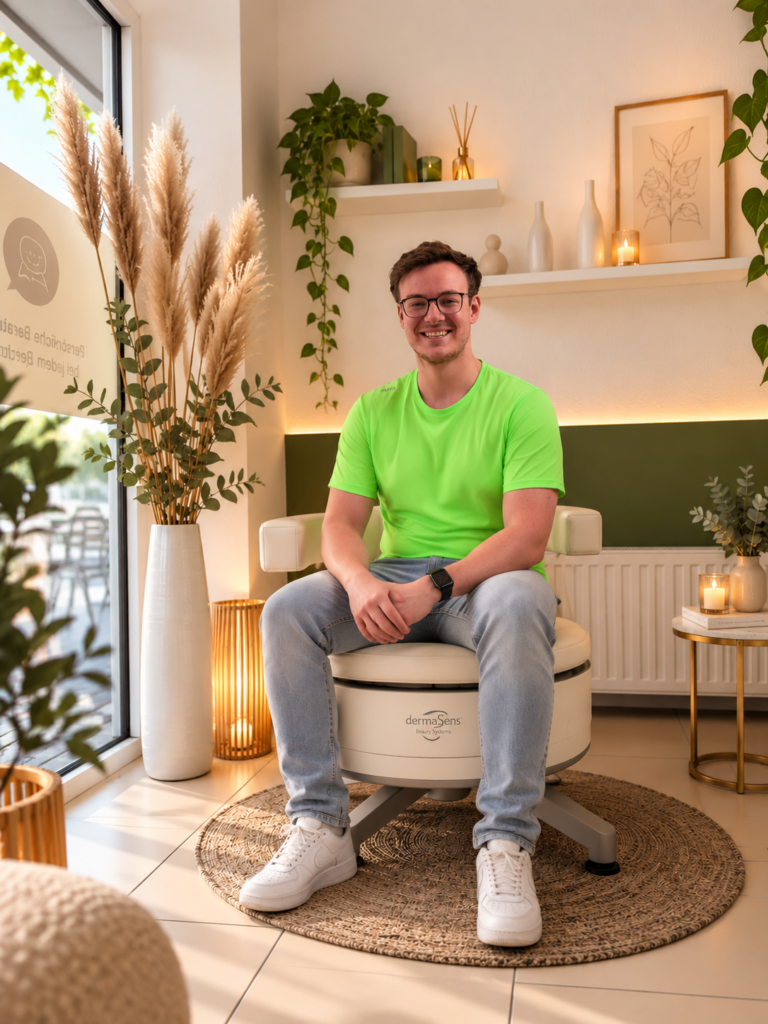 Freundliches Porträt im modernen Beauty Studio